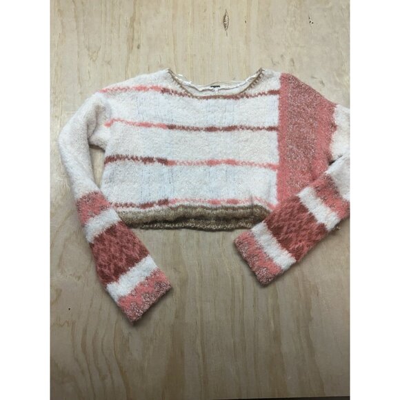 Free People Sweaters - Free People Champagne Dream Cropped Sweater M $148 NWTs Soft Cozy Knit Boho Chic